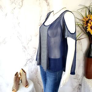 ASOS SYLK pretty flowy cut out shoulder top